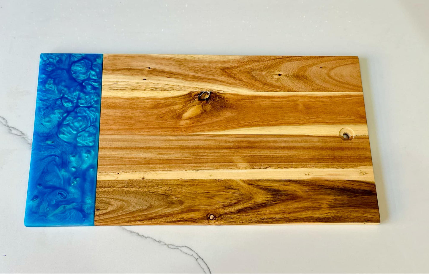 Sapphire Swirl/Acacia - Serving Board