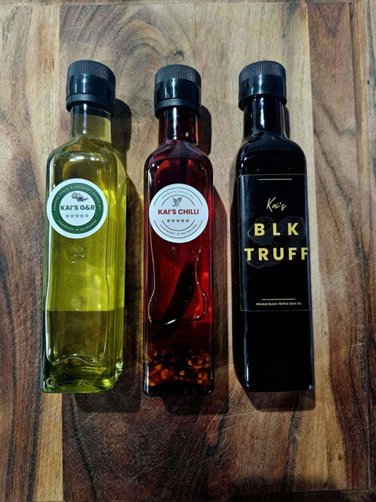 Kai's Trio  Pack - Kai's Chilli, G&R & BLK TRUFF (250ml)