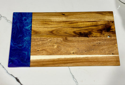 Blue Orchid/Acacia - Serving Board