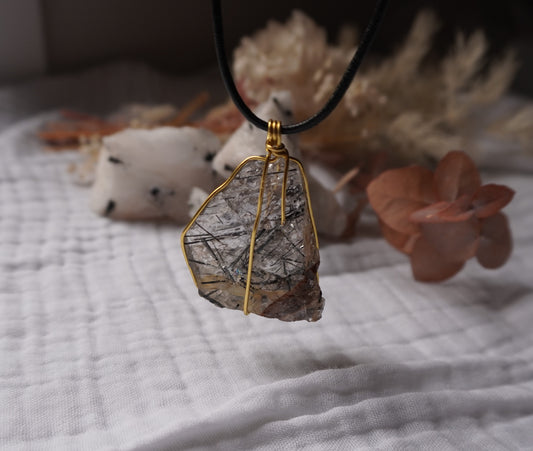 Tourmalinated Quartz Pendant