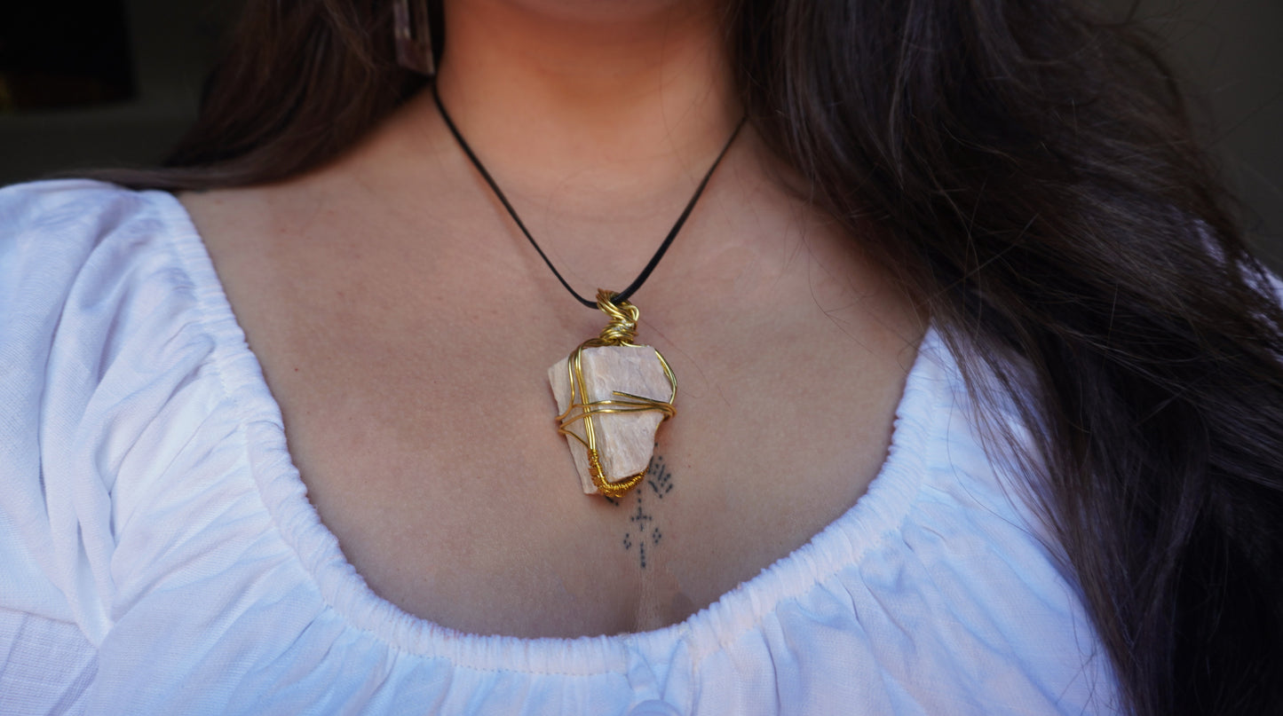 Peach Moonstone Pendant