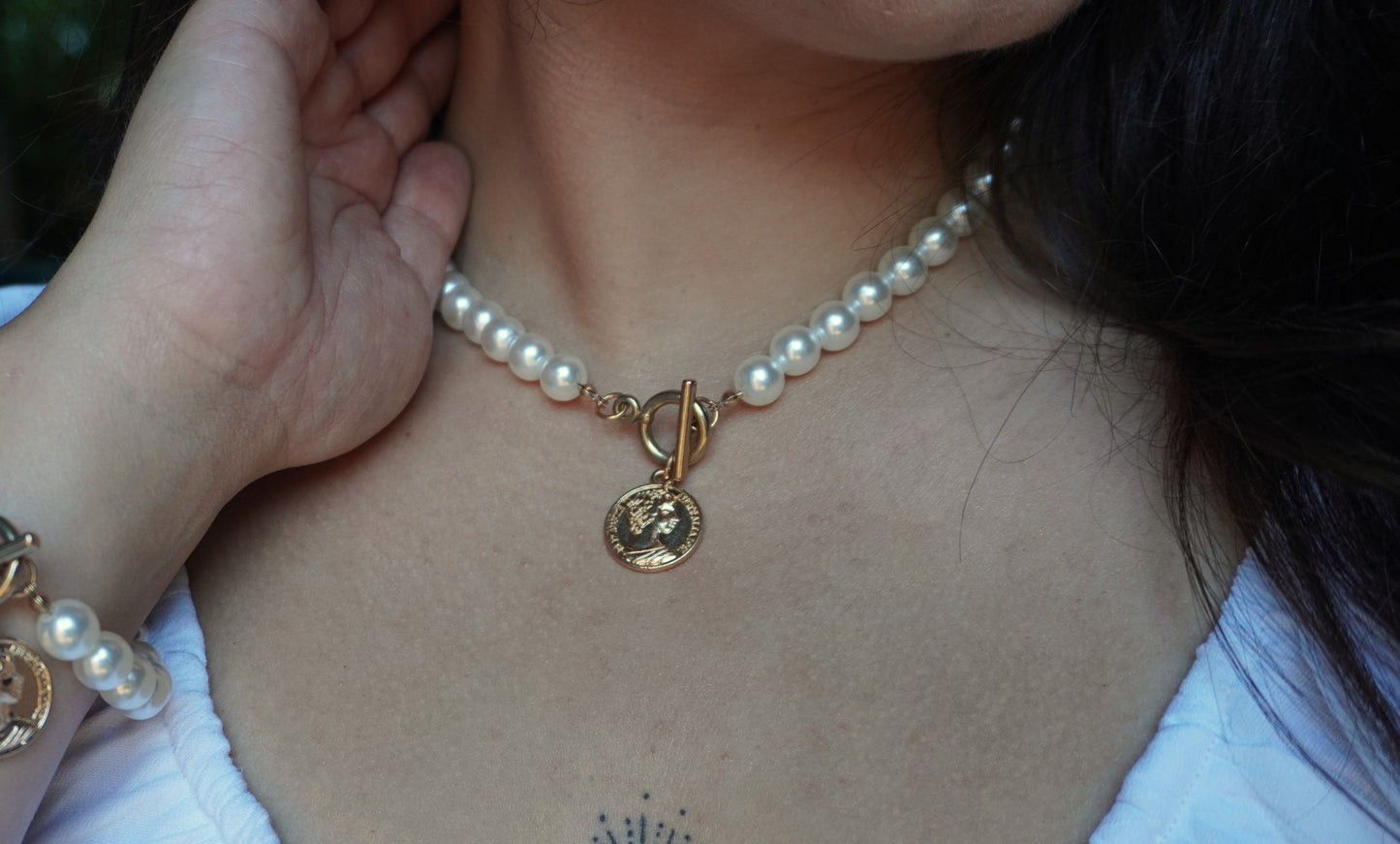 Pearl & Coin Necklace